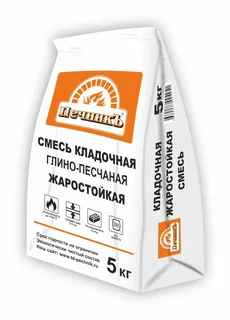 Кладочная смесь Печник глино-песчаная жаростойкая, 5кг 1/48