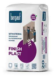 Шпаклевка финишная полимерная Finish Plast 20кг Bergauf 1/64