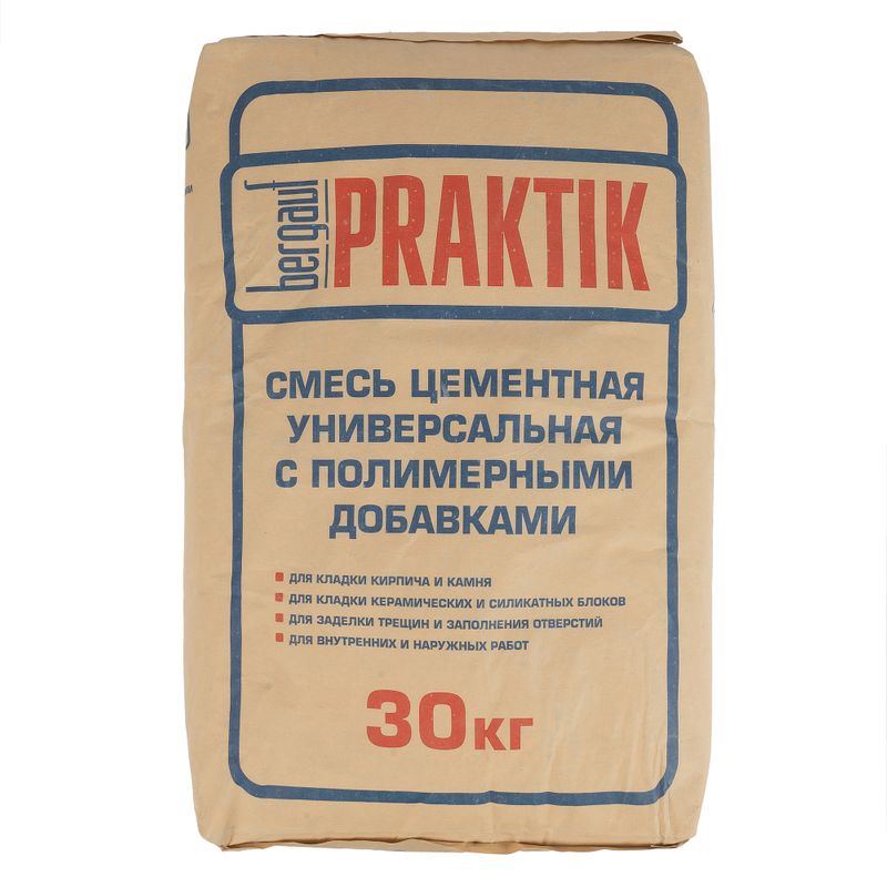 Смесь Praktik цементная универсальная с полимерными добавками, 30 кг 1/48