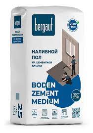 Ровнитель наливной  Boden Zement Medium 3-60мм 25кг Bergauf 1/56