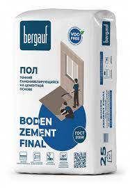 Ровнитель самонивелирующийся Boden Zement Final 2,5-10мм 25кг Bergauf  1/56
