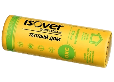                     ИЗОВЕР Теплый Дом ТВИН - 50 пл. 11 кг/м3 (7000х1220х50х2; 36 упак/паллета; 0,854 м3/6*6уп