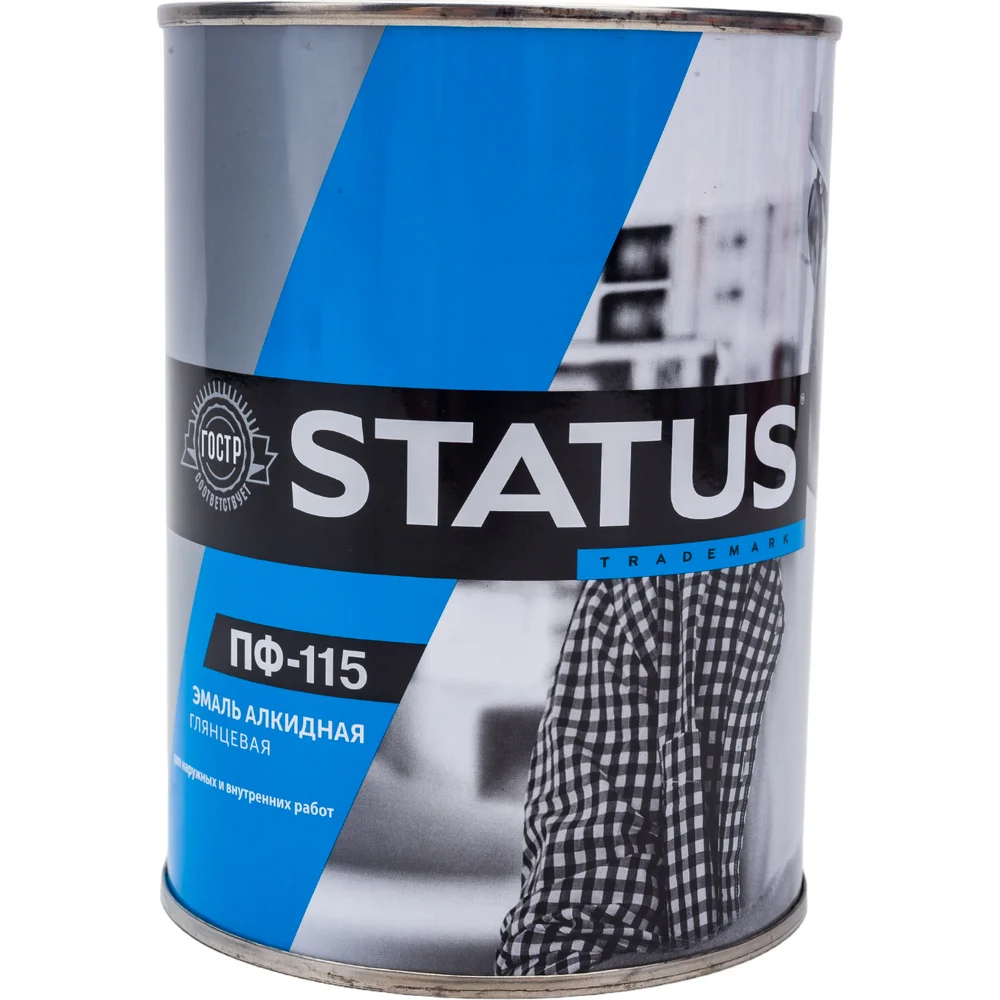 Эмаль ПФ-115 "Status" ярко-зеленая (0,8 кг)/14 Радуга