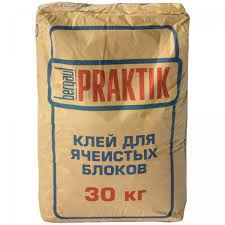 Клей для ячеистых блоков морозостойкий 30кг Bergauf Praktik 1/48