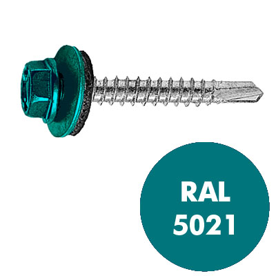 саморез кровельный 4,8х29 RAL5021 морская волна 