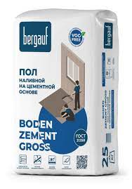 Ровнитель для пола Boden Zement Gross 6-50мм 25кг Bergauf  1/56