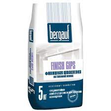 Шпаклевка гипсовая финишная Finish Gips 5кг Bergauf 1/6